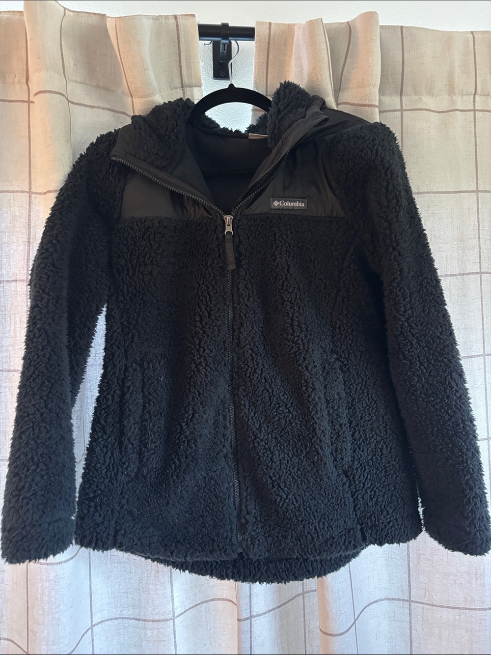 Columbia Black Sherpa-Lined Hooded Jacket